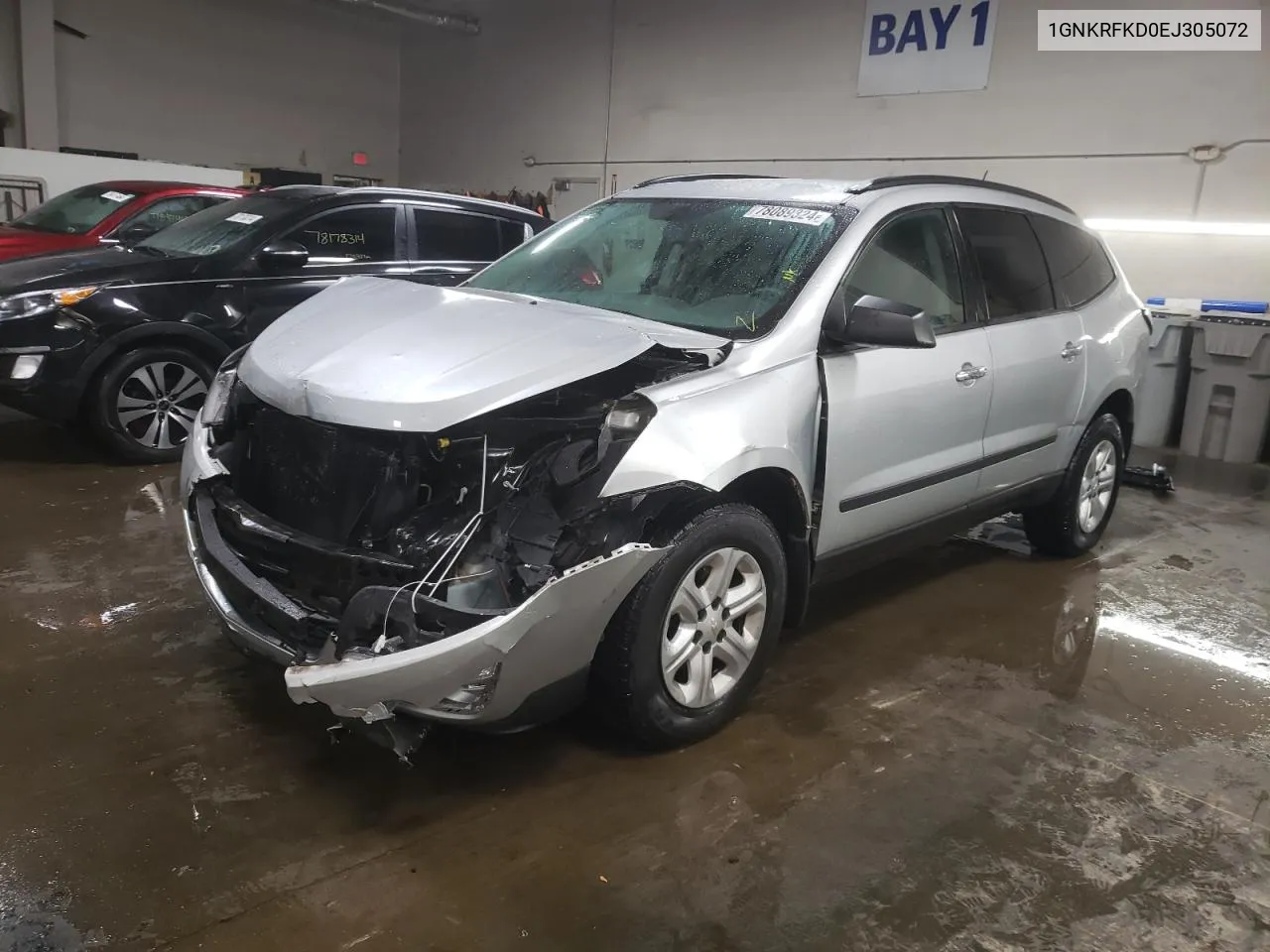 2014 Chevrolet Traverse Ls VIN: 1GNKRFKD0EJ305072 Lot: 78089324