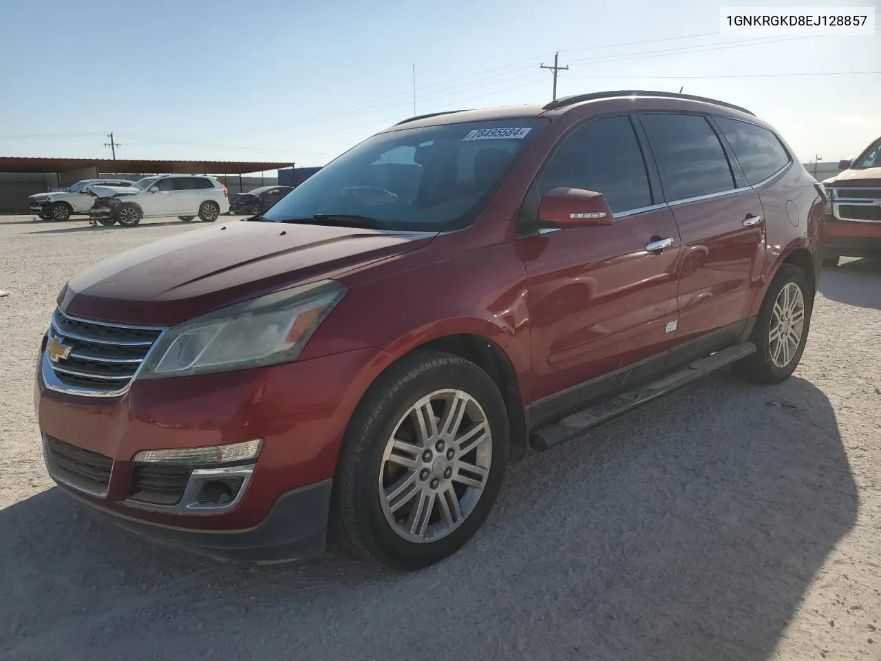 2014 Chevrolet Traverse Lt VIN: 1GNKRGKD8EJ128857 Lot: 78495584