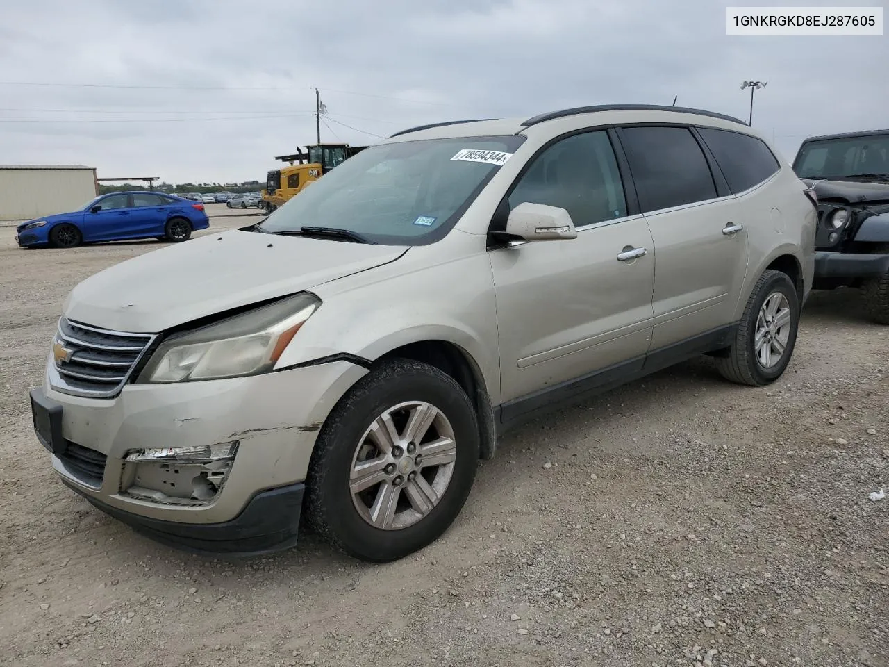 2014 Chevrolet Traverse Lt VIN: 1GNKRGKD8EJ287605 Lot: 78594344