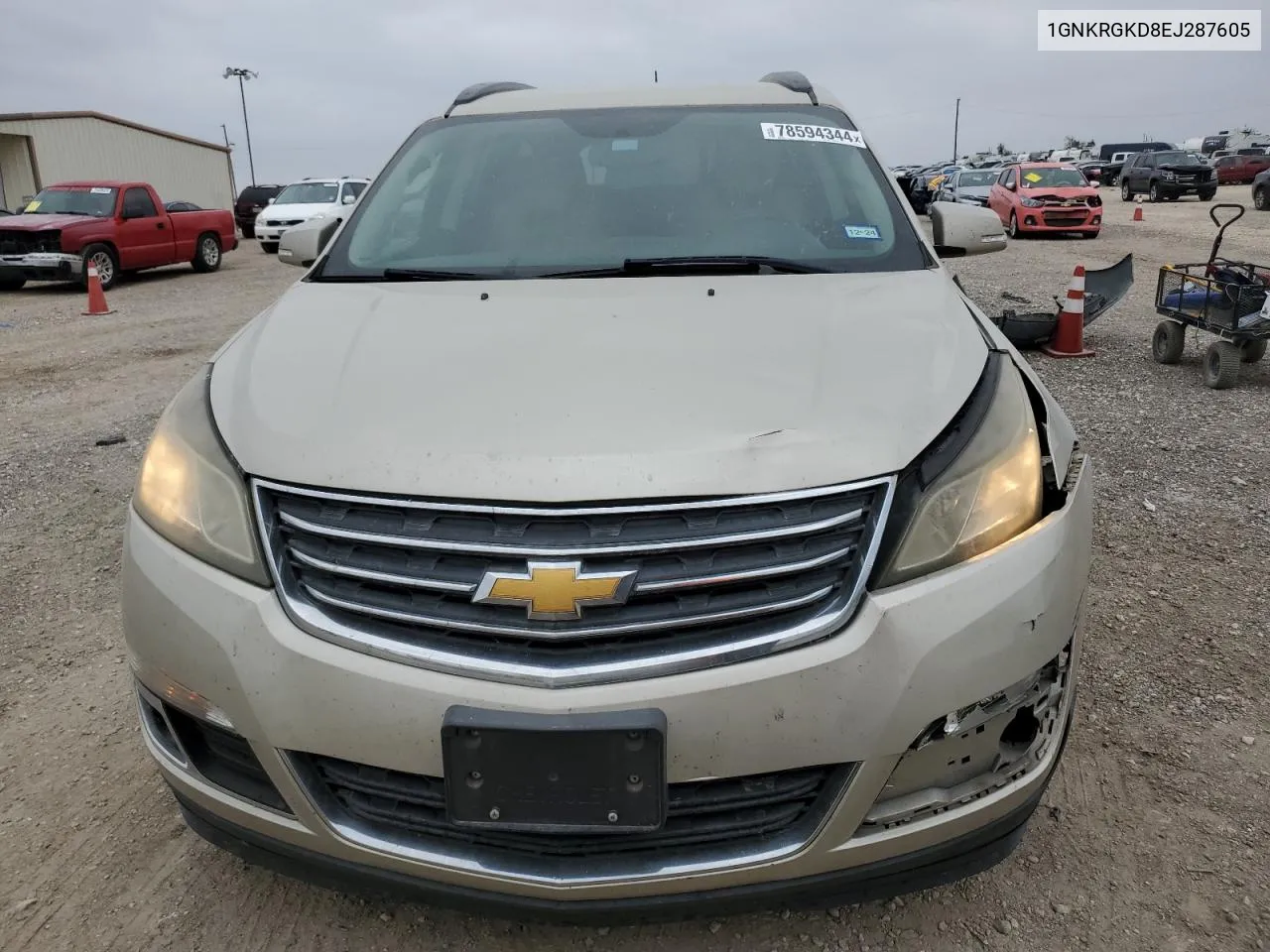 2014 Chevrolet Traverse Lt VIN: 1GNKRGKD8EJ287605 Lot: 78594344