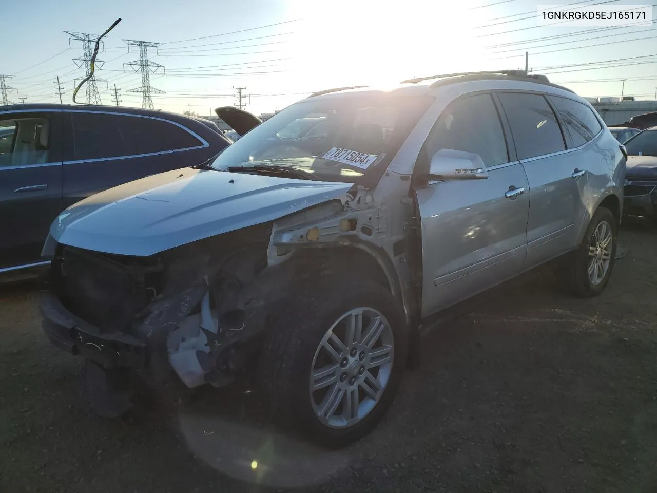 2014 Chevrolet Traverse Lt VIN: 1GNKRGKD5EJ165171 Lot: 78715054