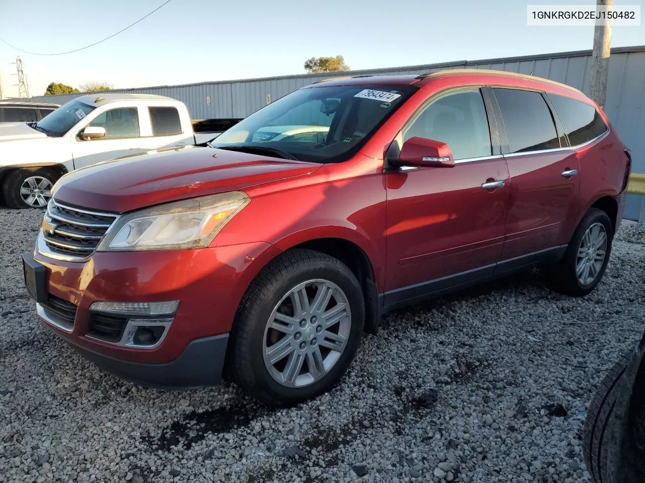 2014 Chevrolet Traverse Lt VIN: 1GNKRGKD2EJ150482 Lot: 79543474