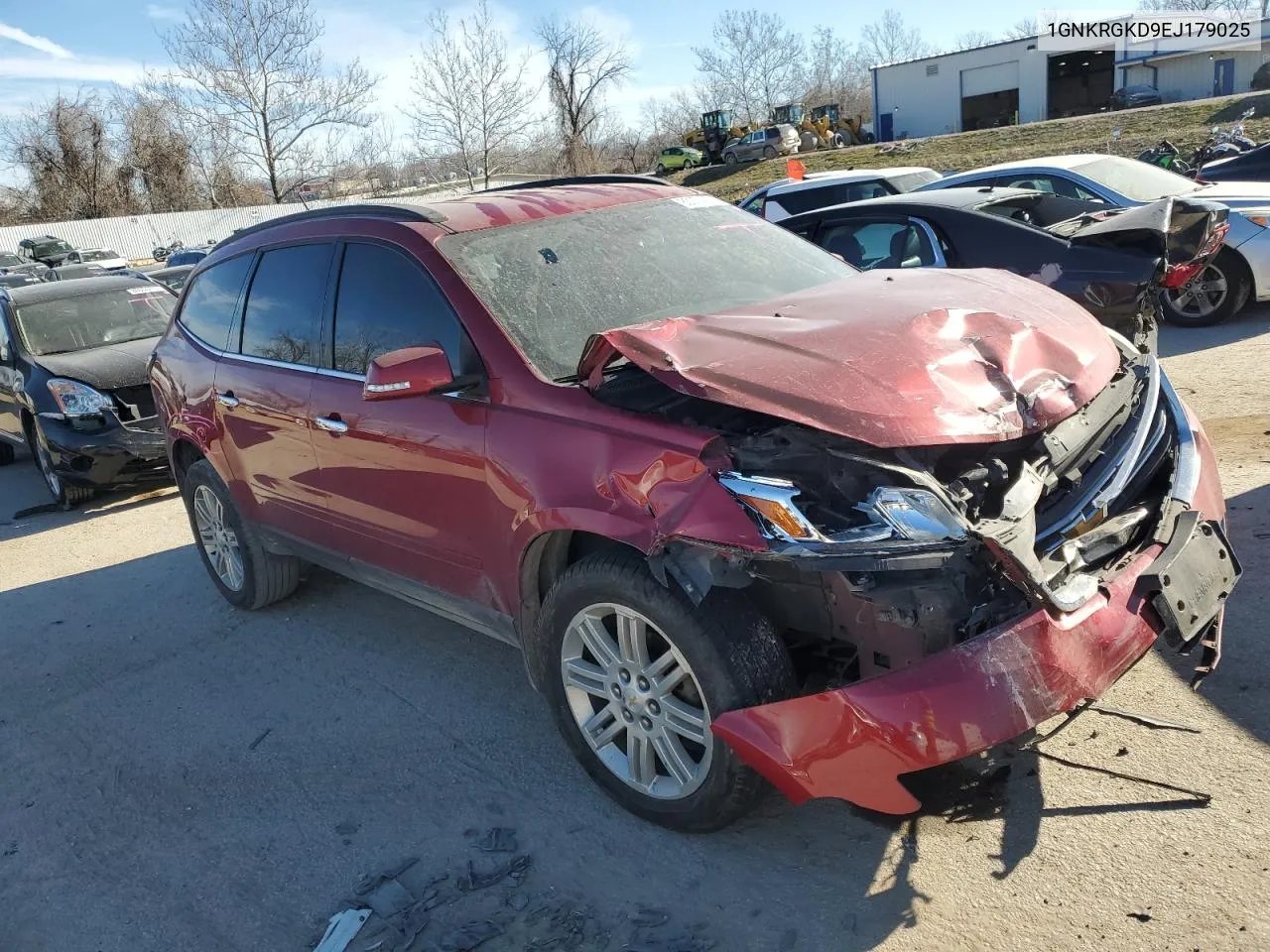 2014 Chevrolet Traverse Lt VIN: 1GNKRGKD9EJ179025 Lot: 80374753