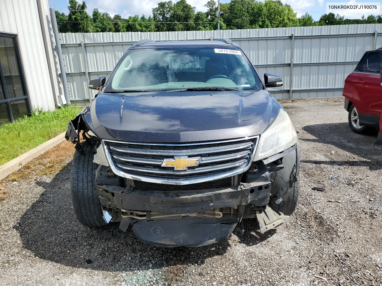 2015 Chevrolet Traverse Lt VIN: 1GNKRGKD2FJ190076 Lot: 54701064