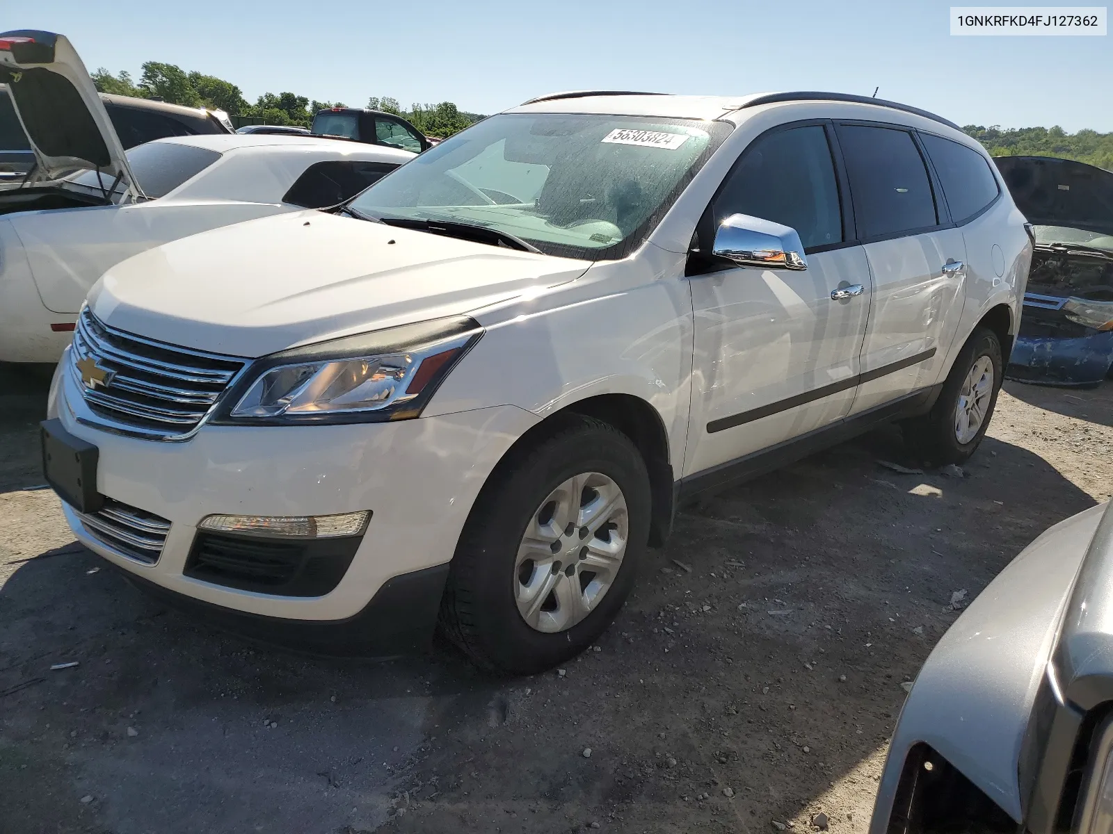 2015 Chevrolet Traverse Ls VIN: 1GNKRFKD4FJ127362 Lot: 56303824