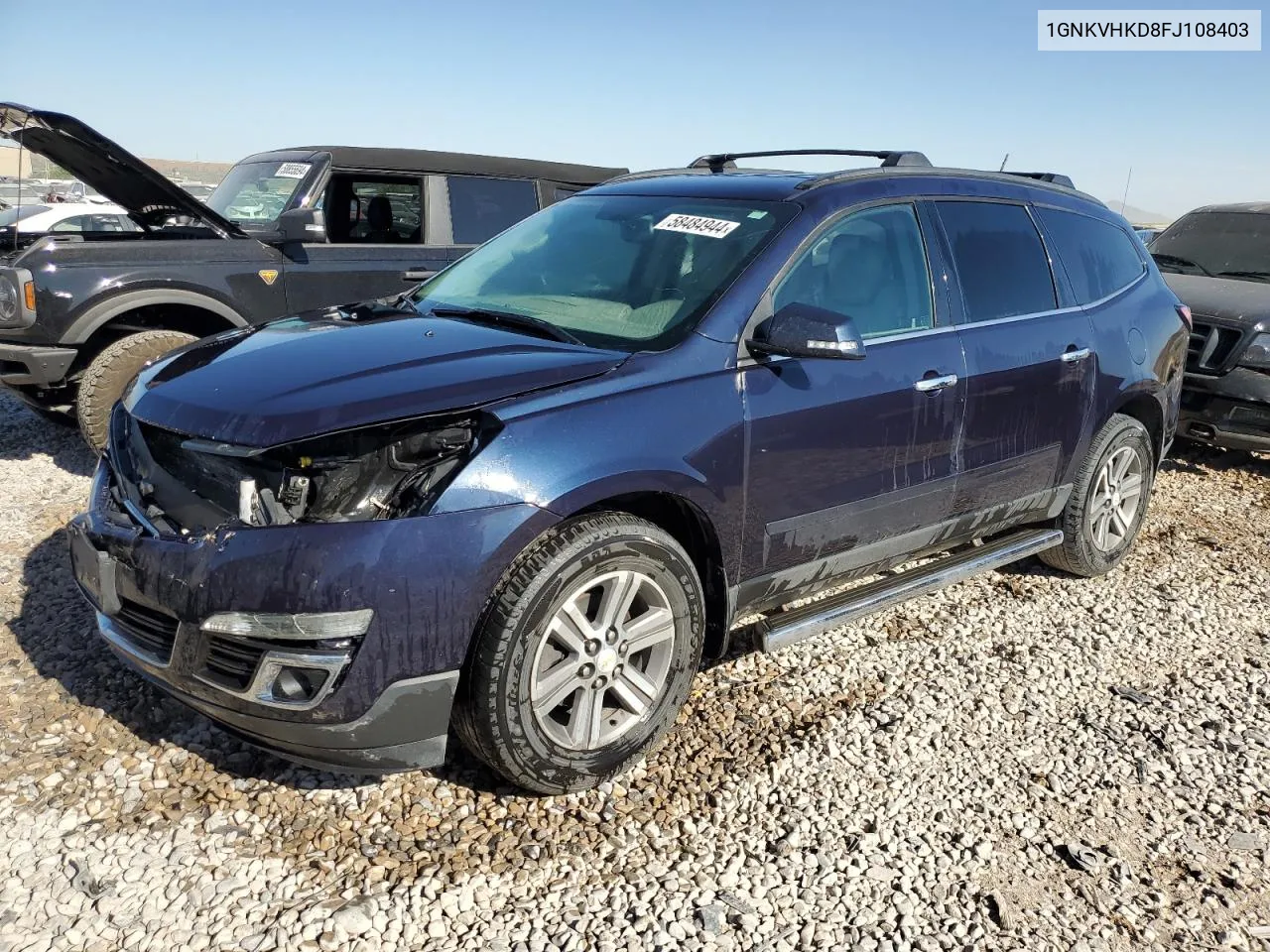 2015 Chevrolet Traverse Lt VIN: 1GNKVHKD8FJ108403 Lot: 58484944