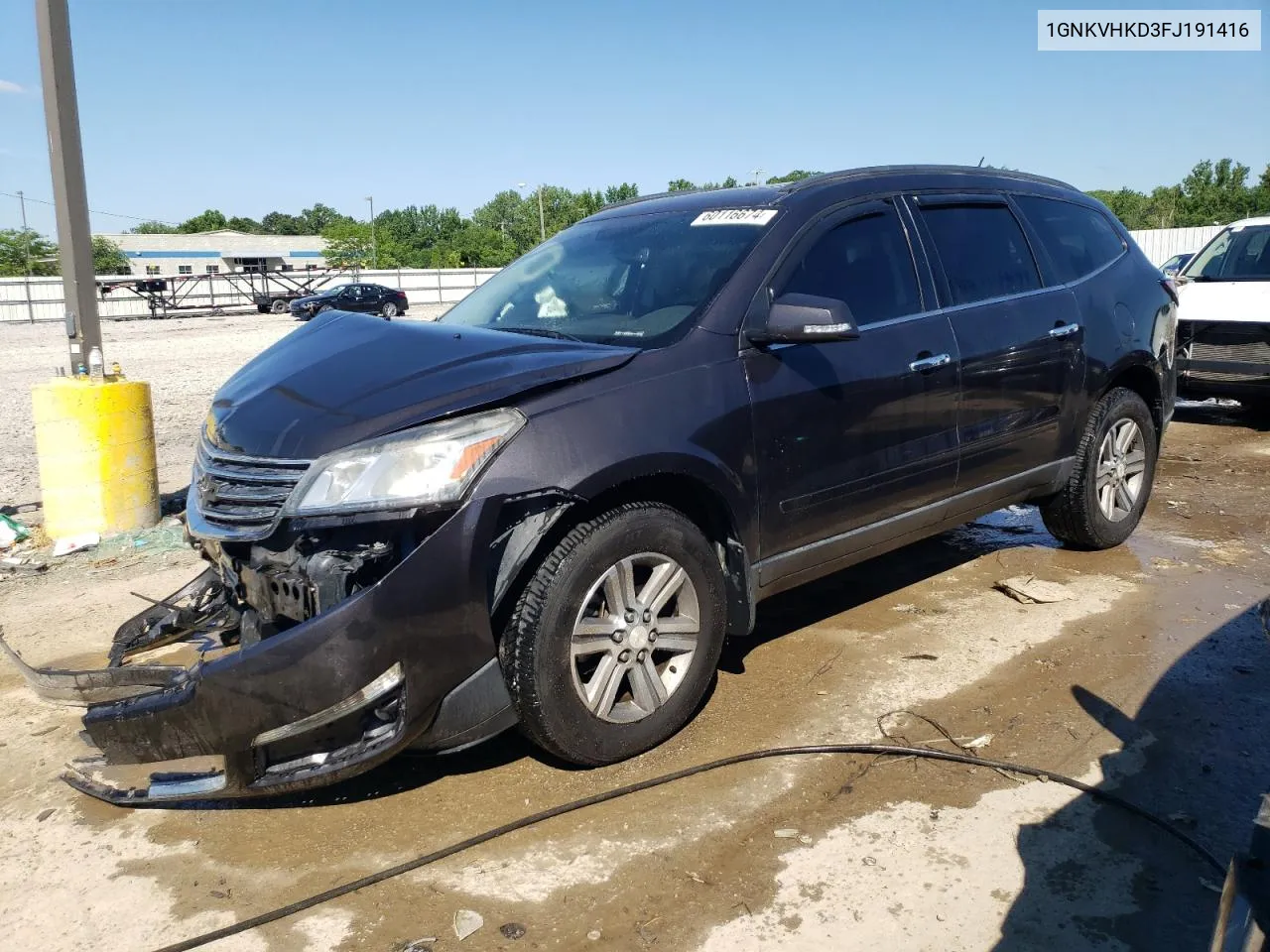 1GNKVHKD3FJ191416 2015 Chevrolet Traverse Lt