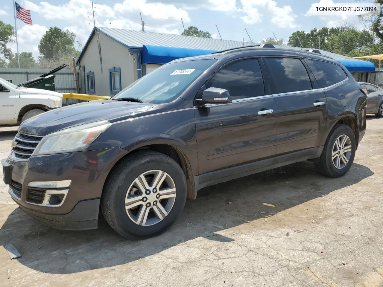 2015 Chevrolet Traverse Lt VIN: 1GNKRGKD7FJ377894 Lot: 61048514