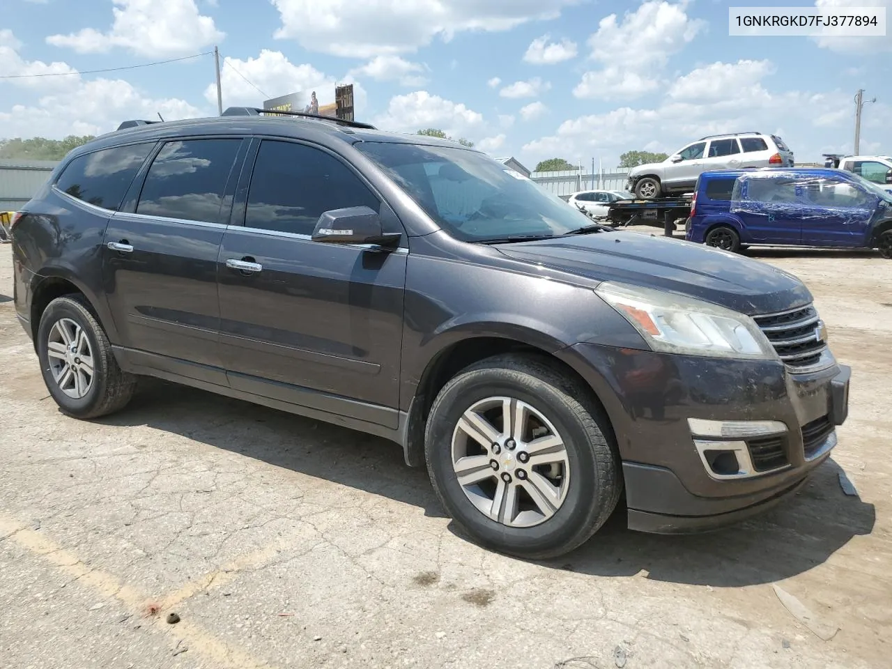 2015 Chevrolet Traverse Lt VIN: 1GNKRGKD7FJ377894 Lot: 61048514