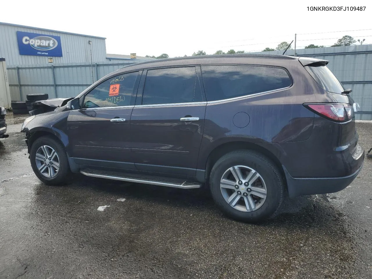 2015 Chevrolet Traverse Lt VIN: 1GNKRGKD3FJ109487 Lot: 61233604