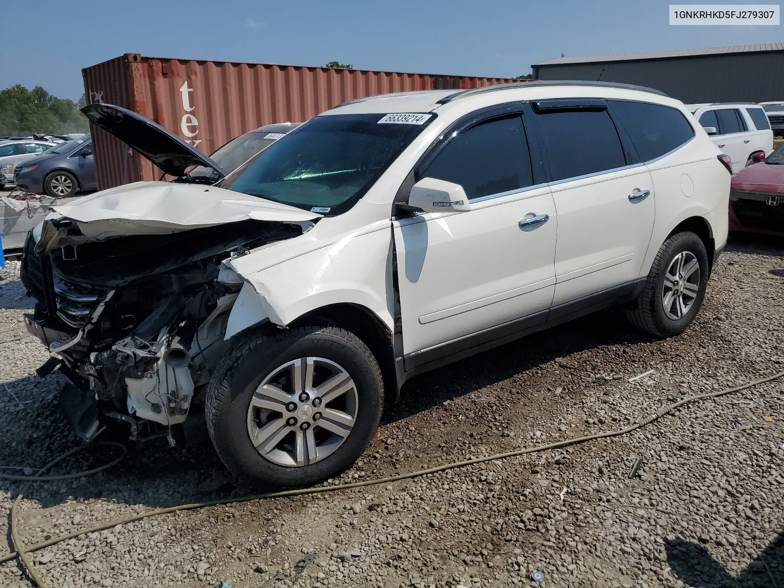 2015 Chevrolet Traverse Lt VIN: 1GNKRHKD5FJ279307 Lot: 66339214