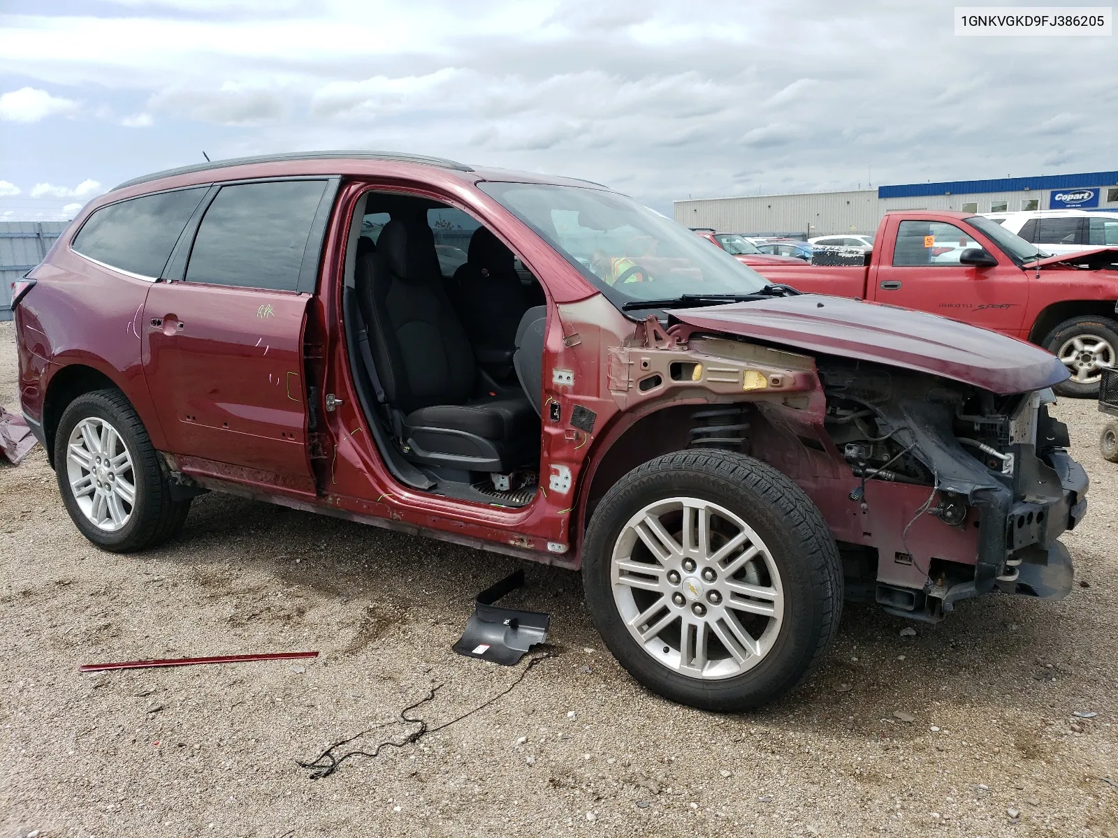 2015 Chevrolet Traverse Lt VIN: 1GNKVGKD9FJ386205 Lot: 67335784