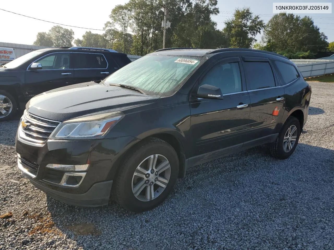 2015 Chevrolet Traverse Lt VIN: 1GNKRGKD3FJ205149 Lot: 68896894