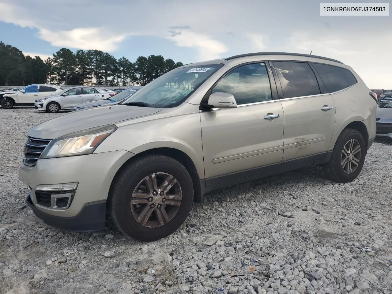 2015 Chevrolet Traverse Lt VIN: 1GNKRGKD6FJ374503 Lot: 69143694