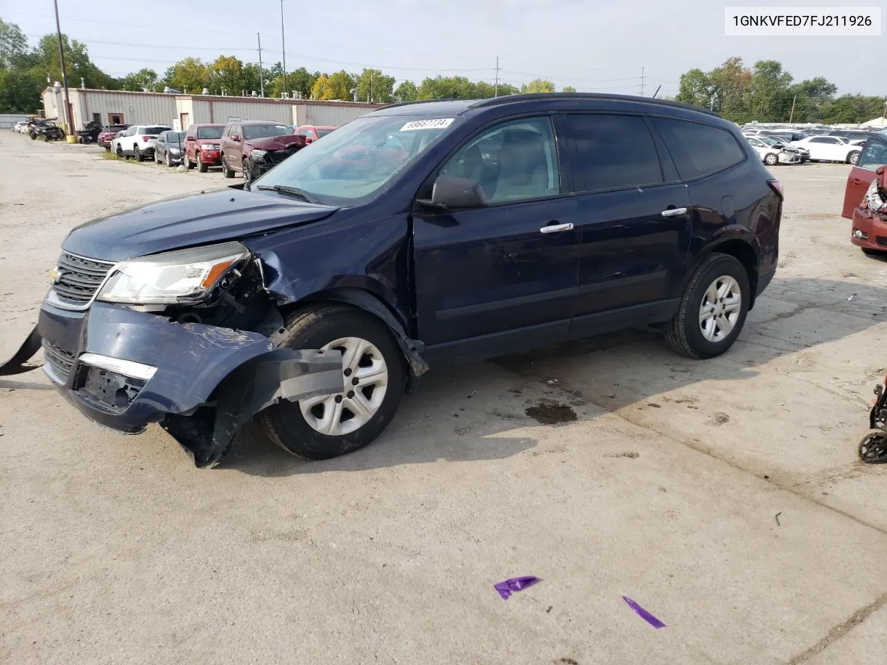 2015 Chevrolet Traverse Ls VIN: 1GNKVFED7FJ211926 Lot: 69667734