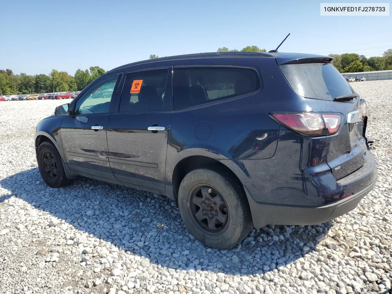 2015 Chevrolet Traverse Ls VIN: 1GNKVFED1FJ278733 Lot: 69851514