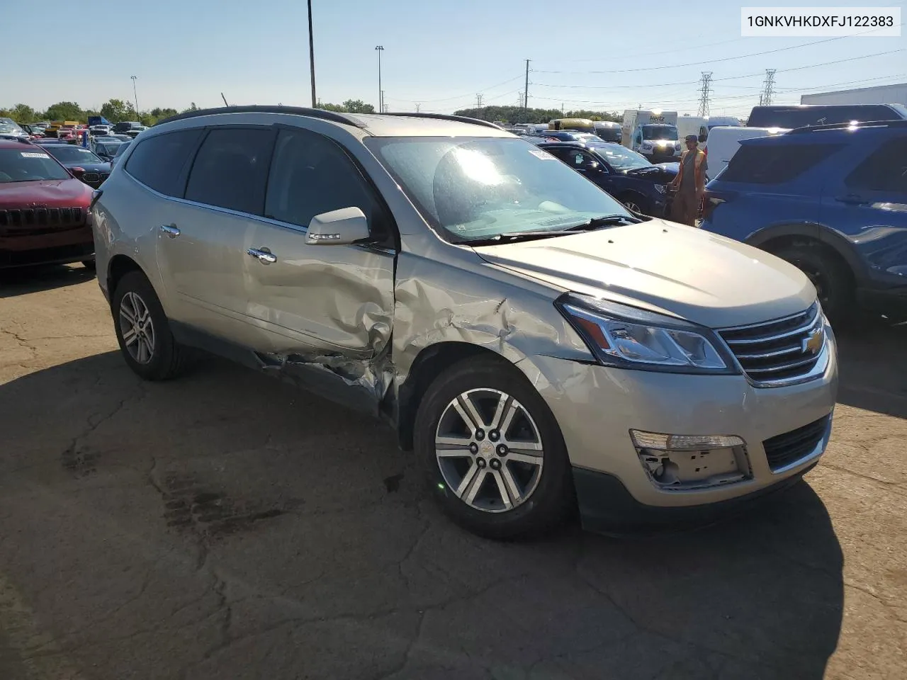 2015 Chevrolet Traverse Lt VIN: 1GNKVHKDXFJ122383 Lot: 70305164