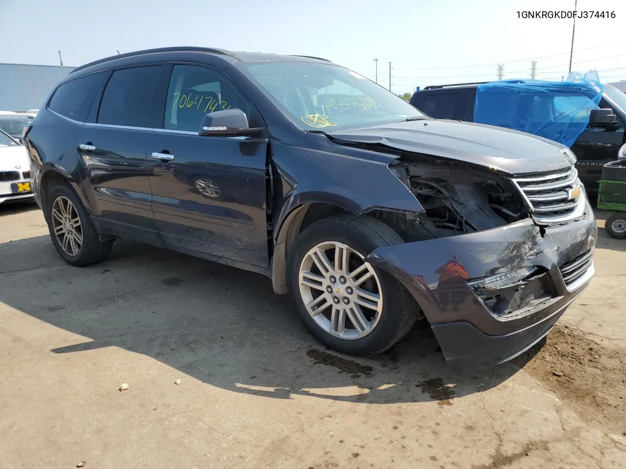 2015 Chevrolet Traverse Lt VIN: 1GNKRGKD0FJ374416 Lot: 70647434