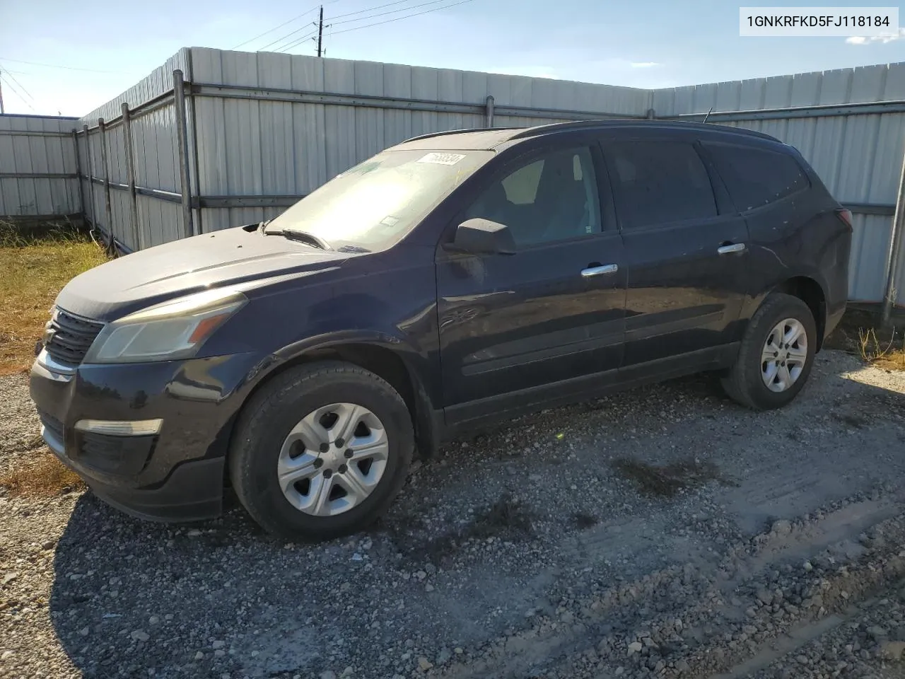 2015 Chevrolet Traverse Ls VIN: 1GNKRFKD5FJ118184 Lot: 71658534