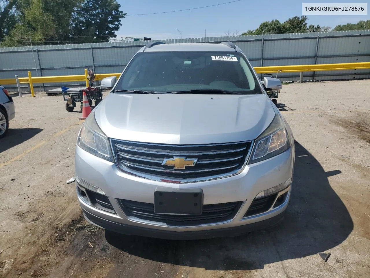 2015 Chevrolet Traverse Lt VIN: 1GNKRGKD6FJ278676 Lot: 71661704