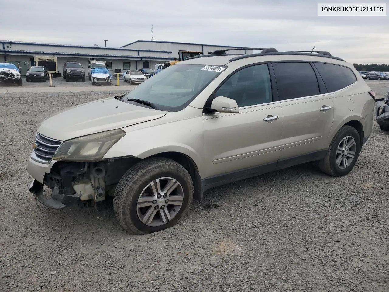 2015 Chevrolet Traverse Lt VIN: 1GNKRHKD5FJ214165 Lot: 72780894