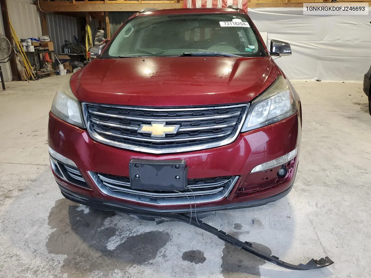 2015 Chevrolet Traverse Lt VIN: 1GNKRGKD0FJ246693 Lot: 73118204