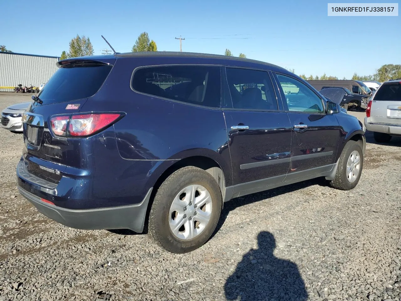 2015 Chevrolet Traverse Ls VIN: 1GNKRFED1FJ338157 Lot: 73383024