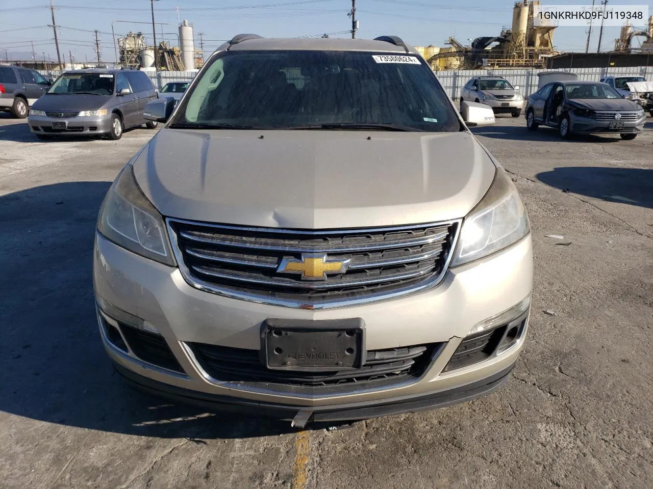 2015 Chevrolet Traverse Lt VIN: 1GNKRHKD9FJ119348 Lot: 73580624