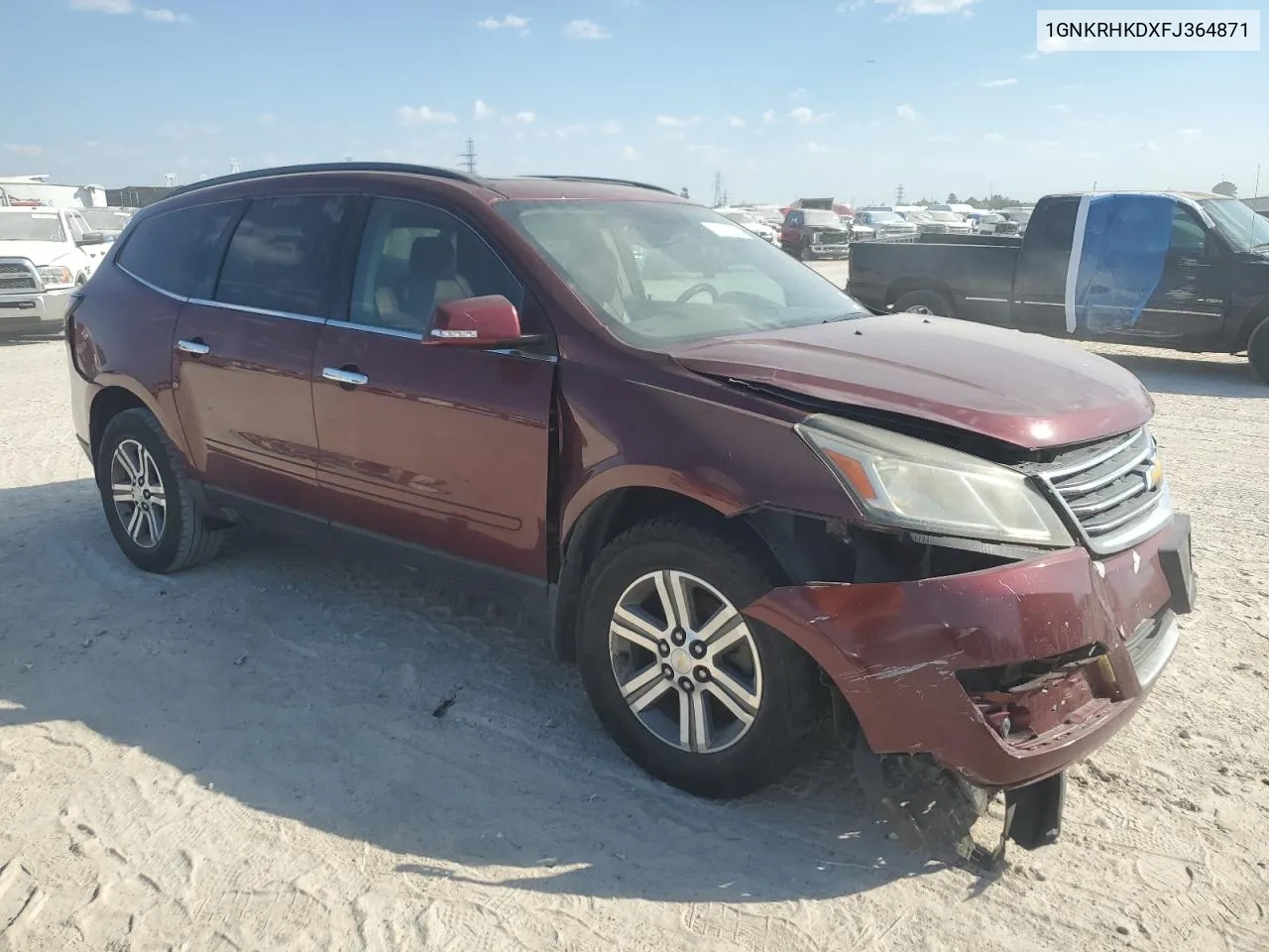 2015 Chevrolet Traverse Lt VIN: 1GNKRHKDXFJ364871 Lot: 74471614