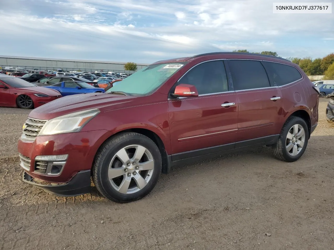 2015 Chevrolet Traverse Ltz VIN: 1GNKRJKD7FJ377617 Lot: 74680734