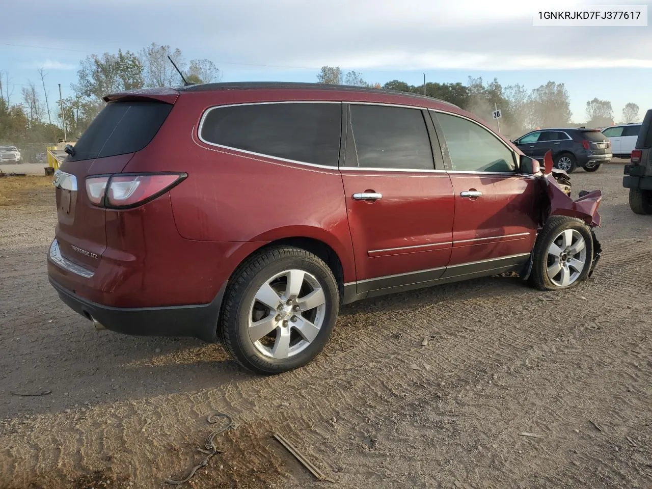 2015 Chevrolet Traverse Ltz VIN: 1GNKRJKD7FJ377617 Lot: 74680734