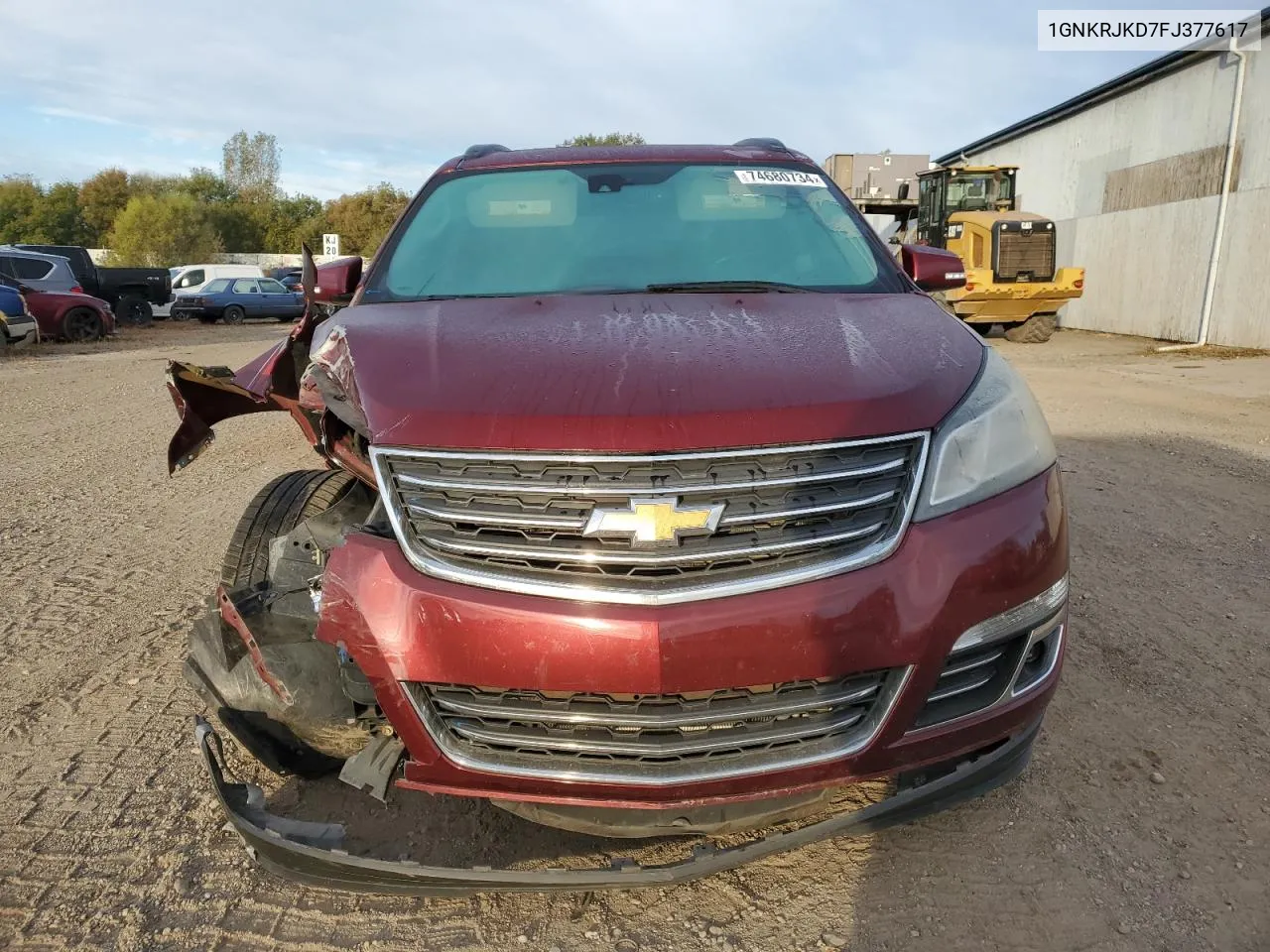 2015 Chevrolet Traverse Ltz VIN: 1GNKRJKD7FJ377617 Lot: 74680734