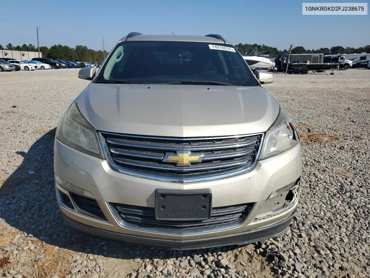 1GNKRGKD2FJ238675 2015 Chevrolet Traverse Lt