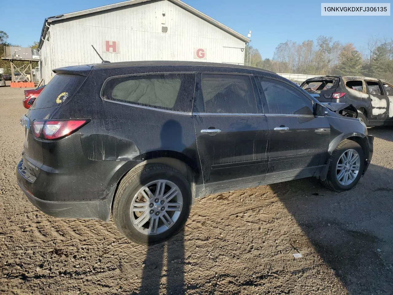 2015 Chevrolet Traverse Lt VIN: 1GNKVGKDXFJ306135 Lot: 75174044