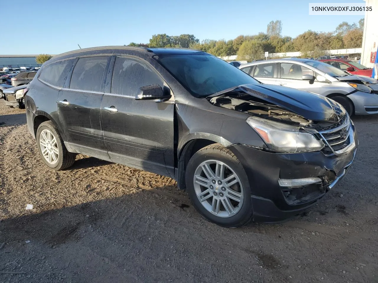 2015 Chevrolet Traverse Lt VIN: 1GNKVGKDXFJ306135 Lot: 75174044