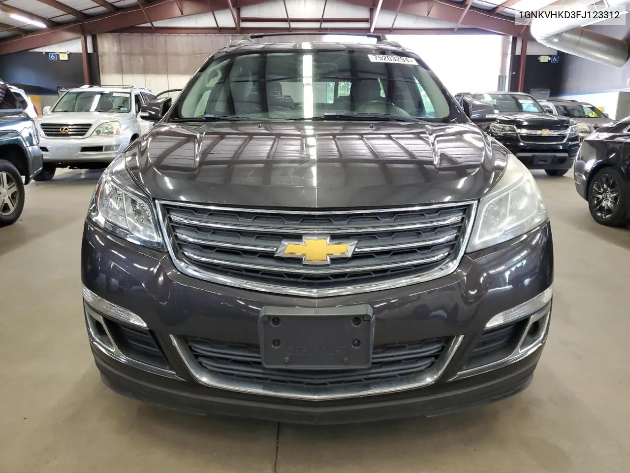 2015 Chevrolet Traverse Lt VIN: 1GNKVHKD3FJ123312 Lot: 75203294