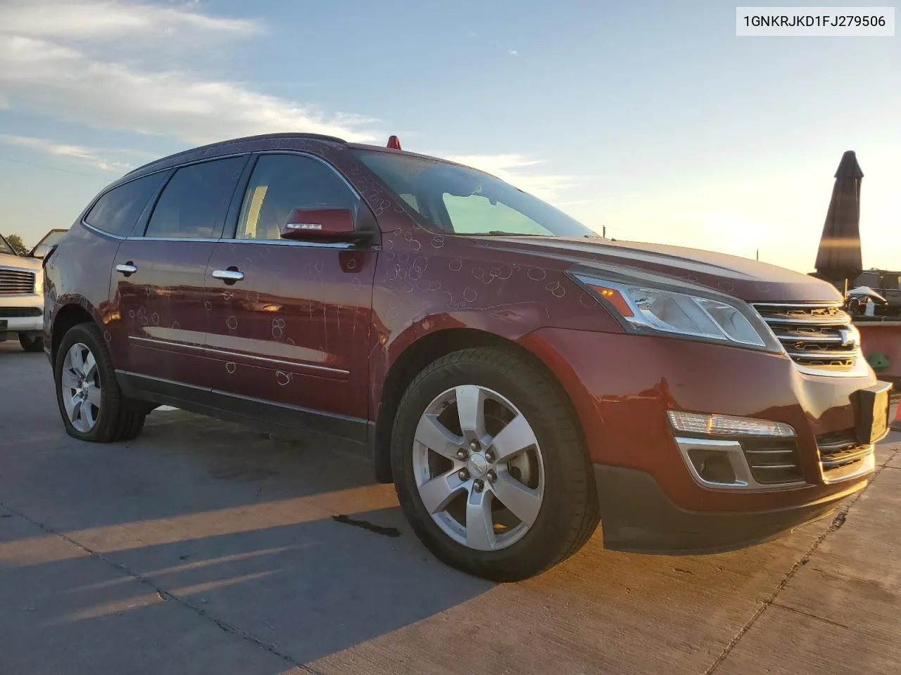 2015 Chevrolet Traverse Ltz VIN: 1GNKRJKD1FJ279506 Lot: 75221934