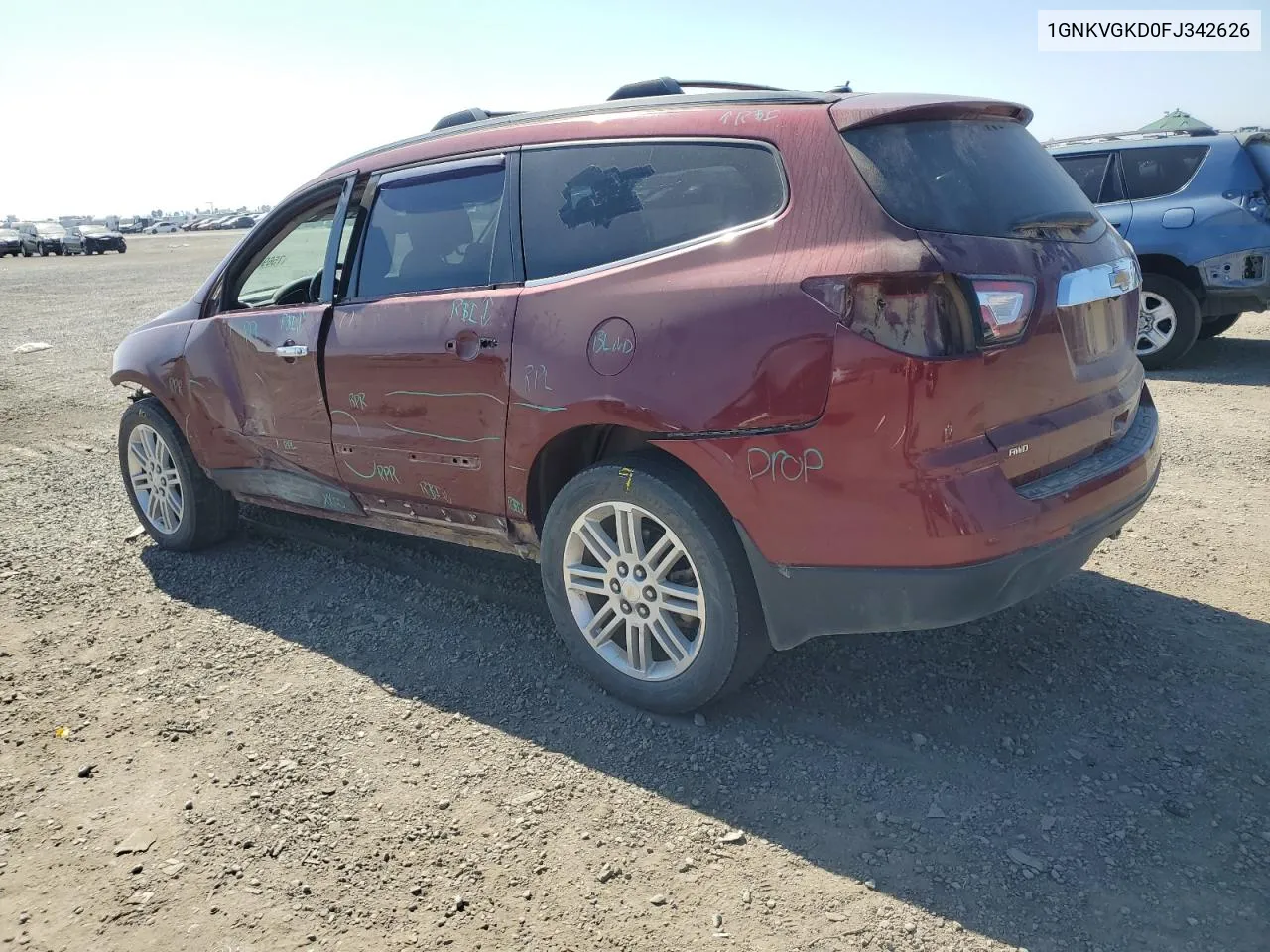 2015 Chevrolet Traverse Lt VIN: 1GNKVGKD0FJ342626 Lot: 75698854