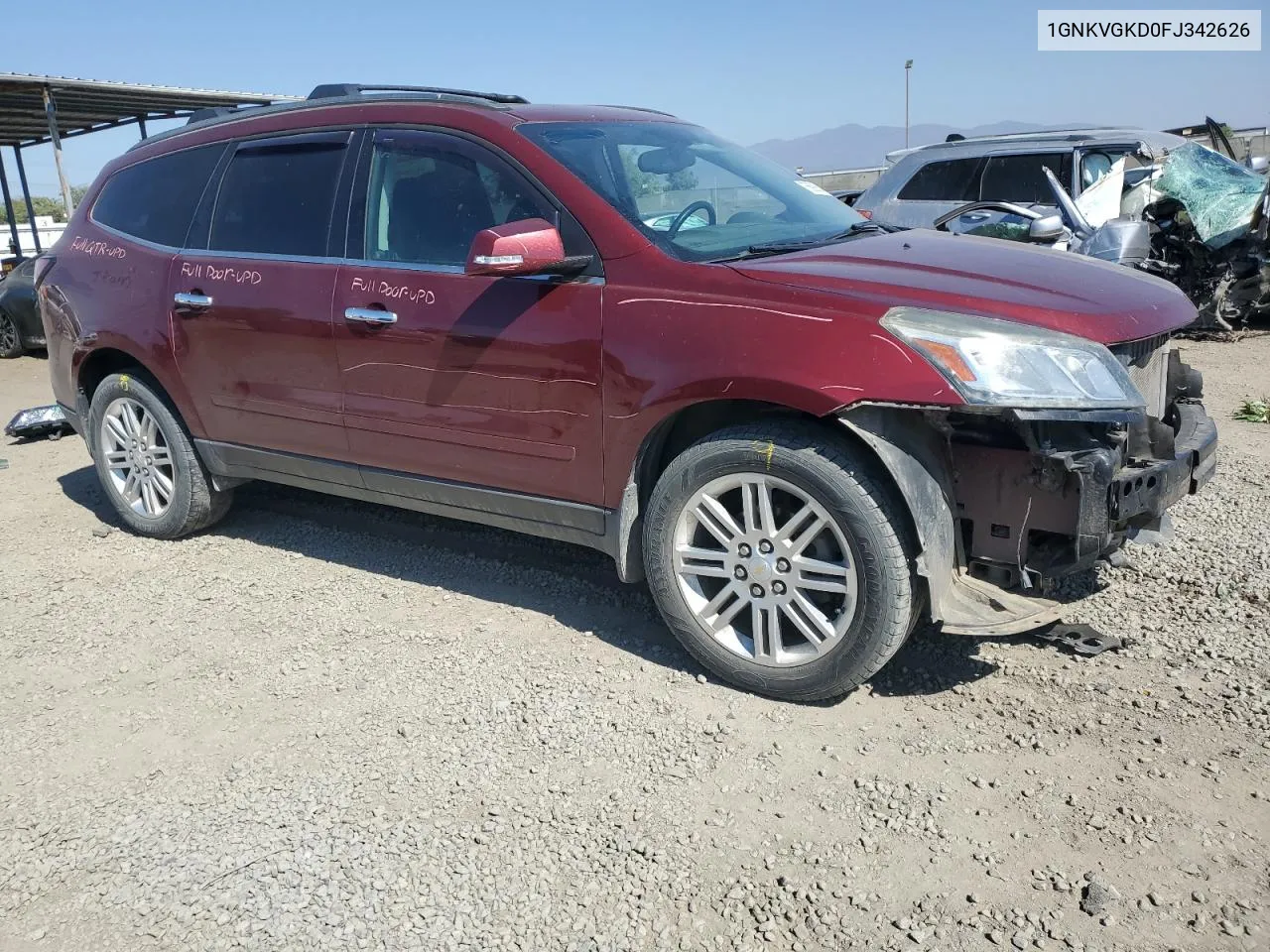 2015 Chevrolet Traverse Lt VIN: 1GNKVGKD0FJ342626 Lot: 75698854