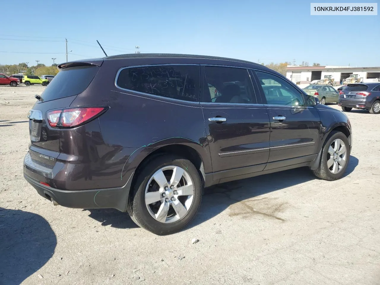 2015 Chevrolet Traverse Ltz VIN: 1GNKRJKD4FJ381592 Lot: 76130274