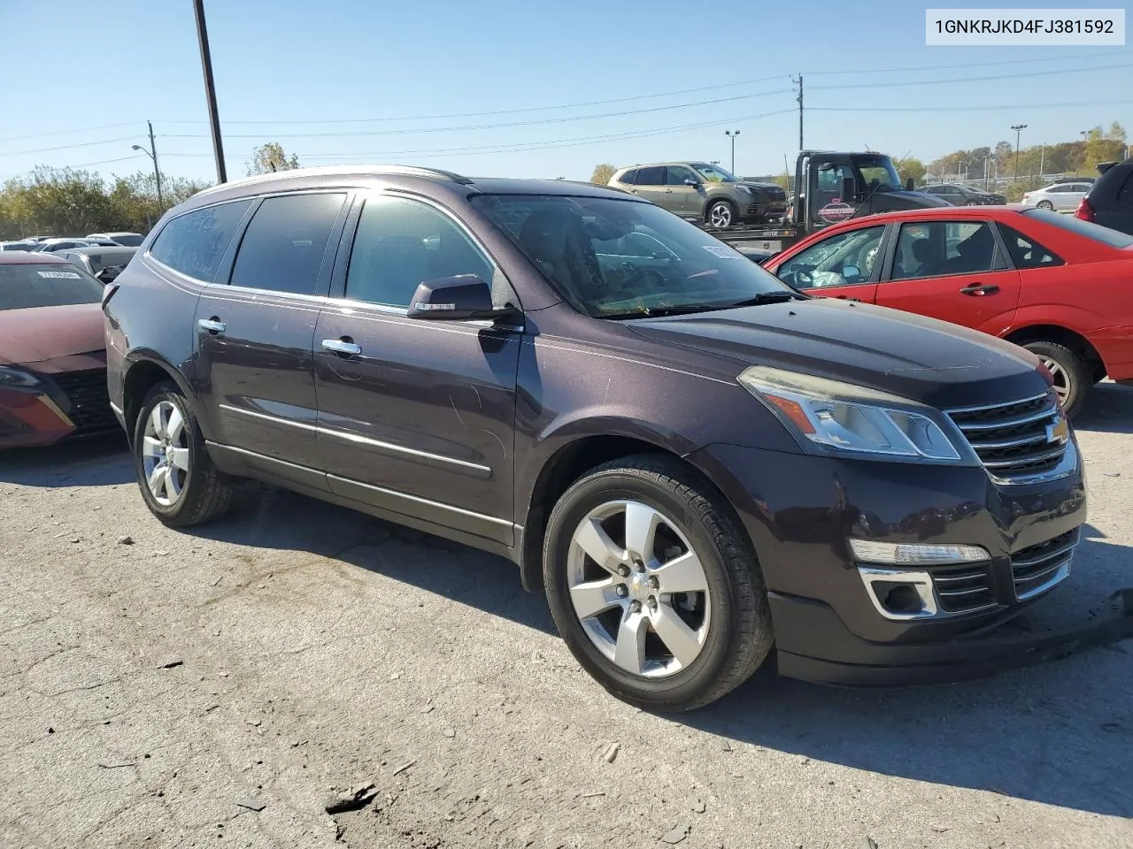 2015 Chevrolet Traverse Ltz VIN: 1GNKRJKD4FJ381592 Lot: 76130274