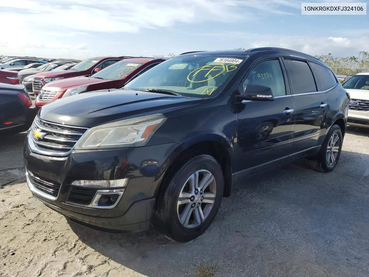 2015 Chevrolet Traverse Lt VIN: 1GNKRGKDXFJ324106 Lot: 76164904