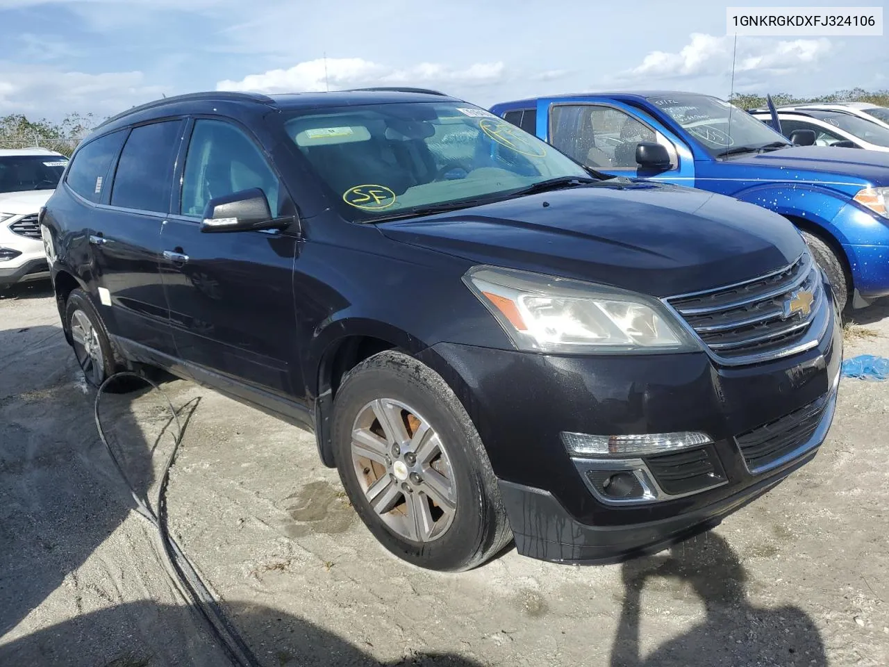 2015 Chevrolet Traverse Lt VIN: 1GNKRGKDXFJ324106 Lot: 76164904