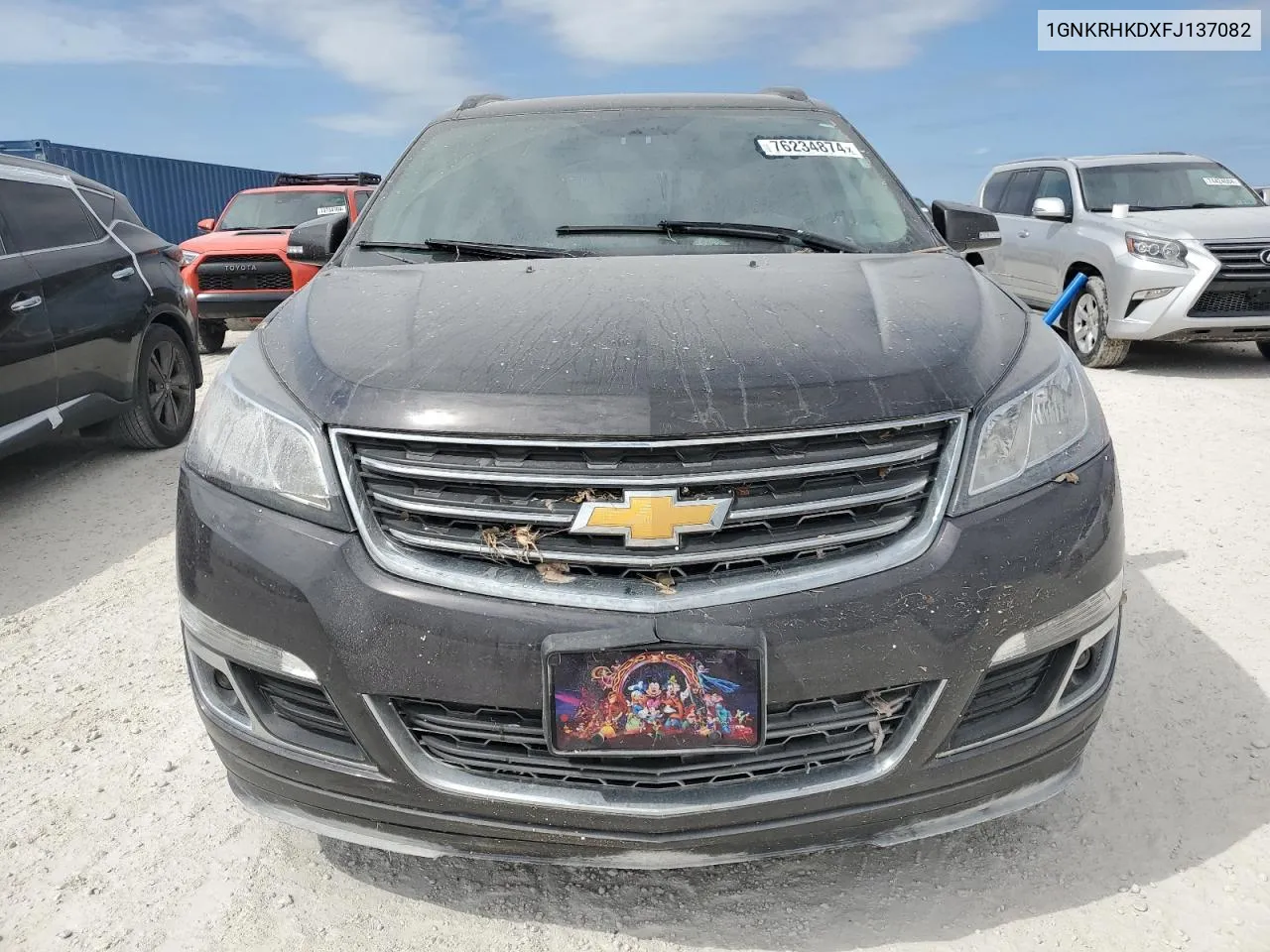 2015 Chevrolet Traverse Lt VIN: 1GNKRHKDXFJ137082 Lot: 76234874