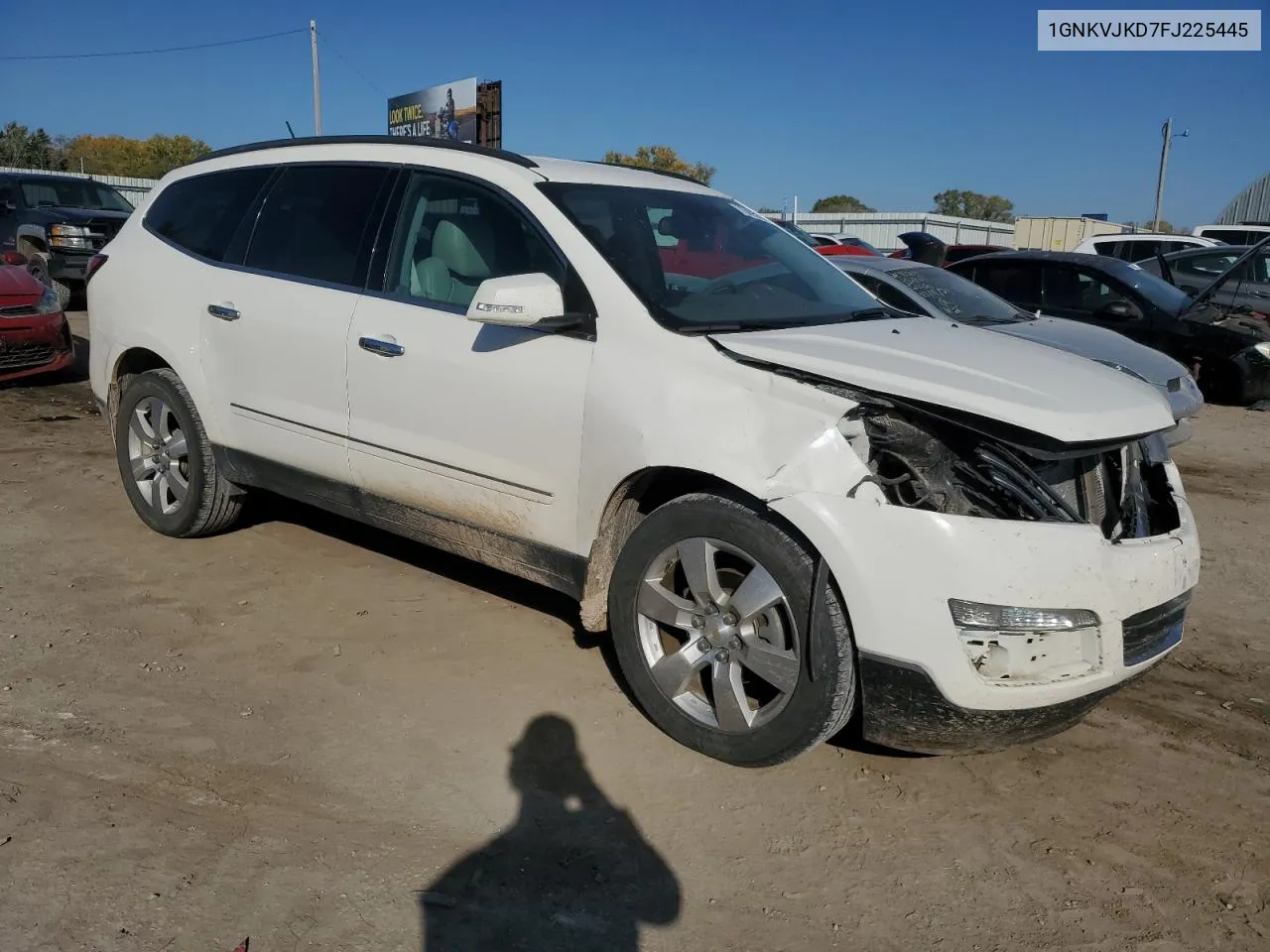 2015 Chevrolet Traverse Ltz VIN: 1GNKVJKD7FJ225445 Lot: 76895124