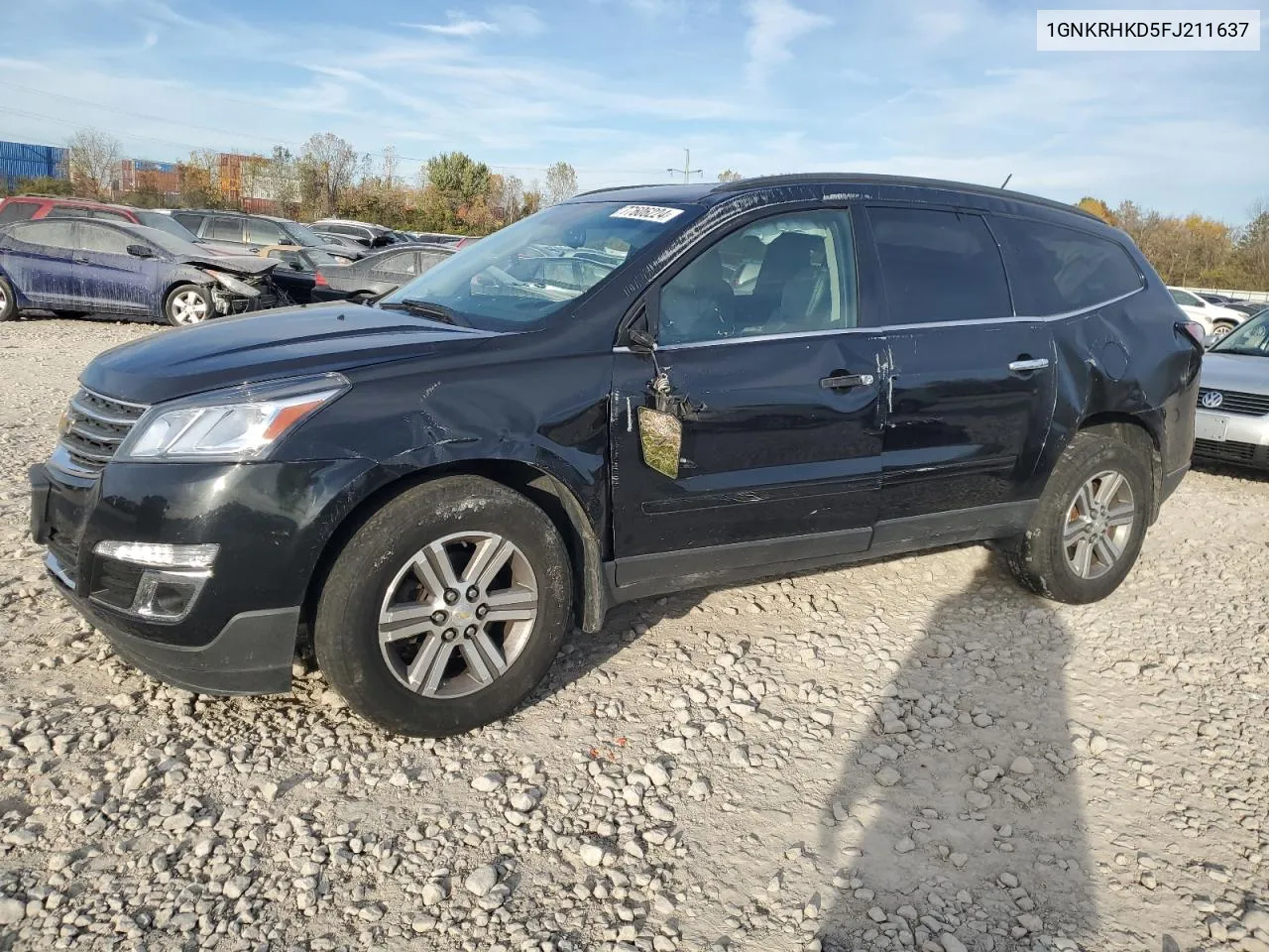 2015 Chevrolet Traverse Lt VIN: 1GNKRHKD5FJ211637 Lot: 77606224