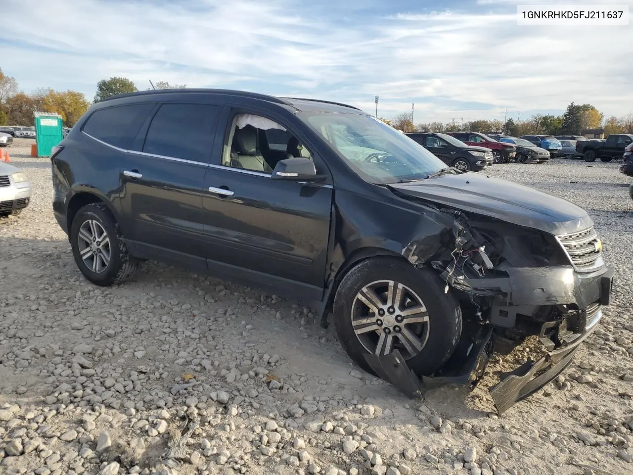 2015 Chevrolet Traverse Lt VIN: 1GNKRHKD5FJ211637 Lot: 77606224