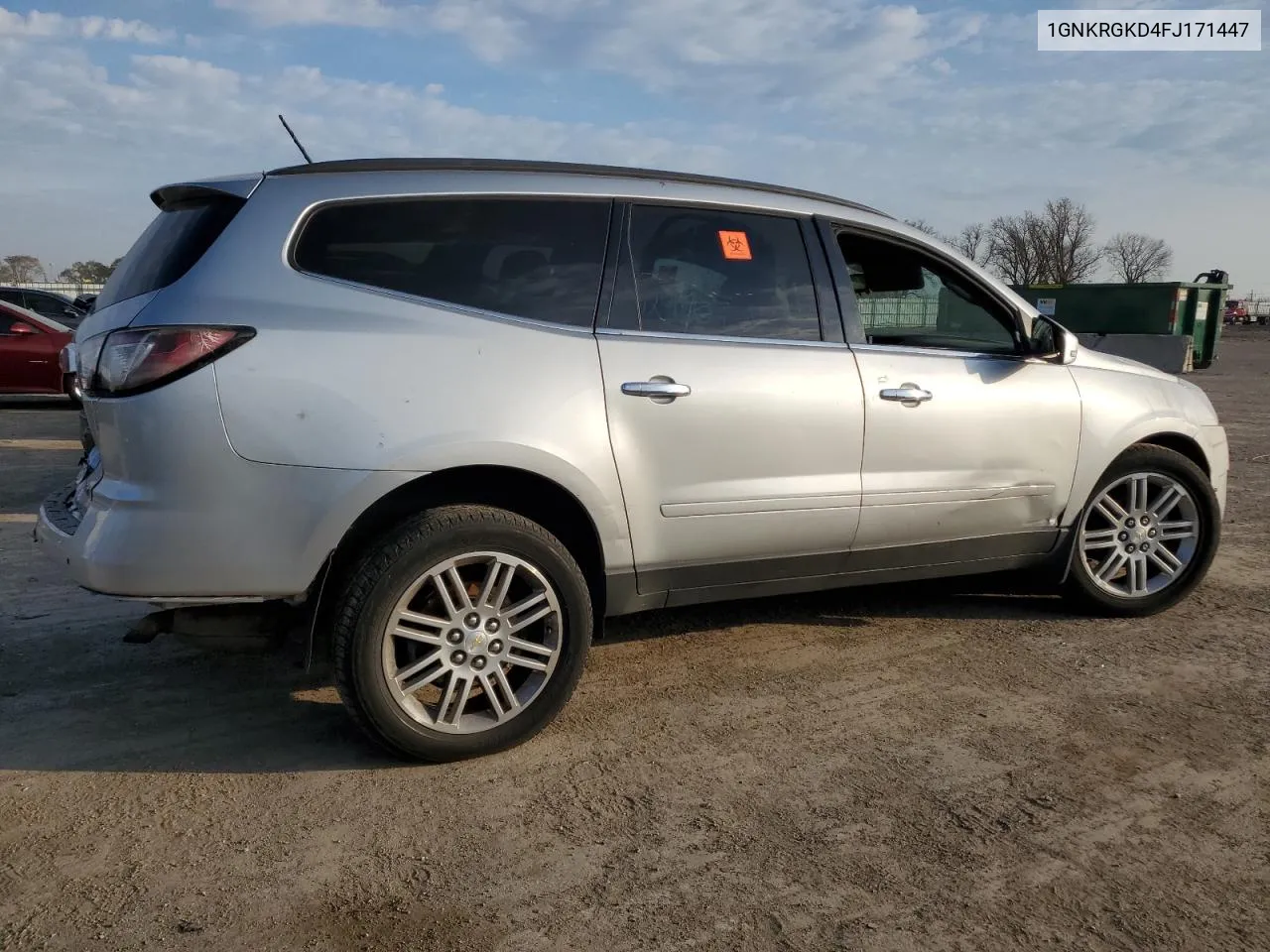 2015 Chevrolet Traverse Lt VIN: 1GNKRGKD4FJ171447 Lot: 77624374