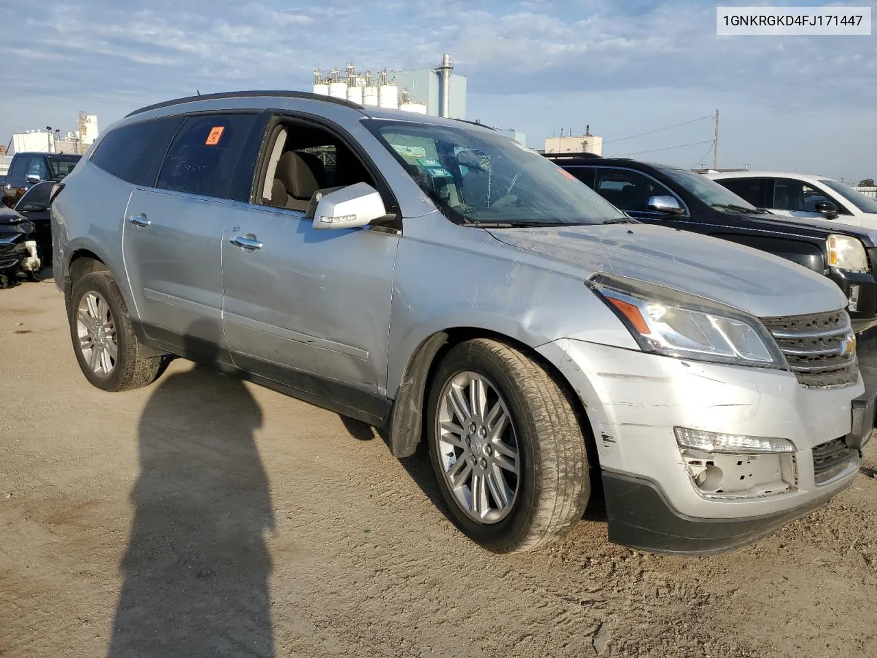 2015 Chevrolet Traverse Lt VIN: 1GNKRGKD4FJ171447 Lot: 77624374