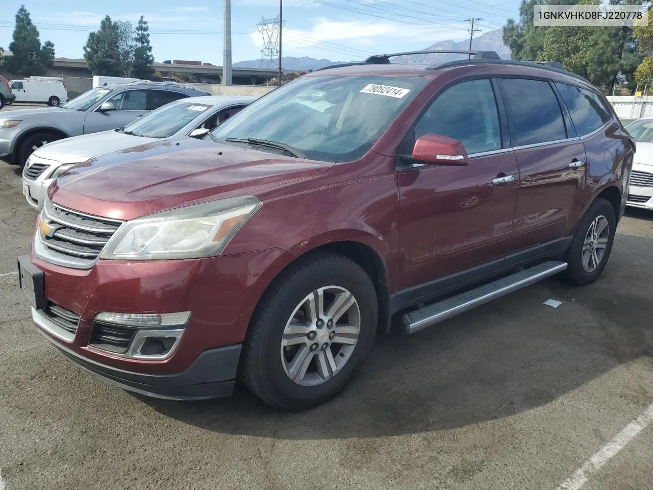 2015 Chevrolet Traverse Lt VIN: 1GNKVHKD8FJ220778 Lot: 78052414